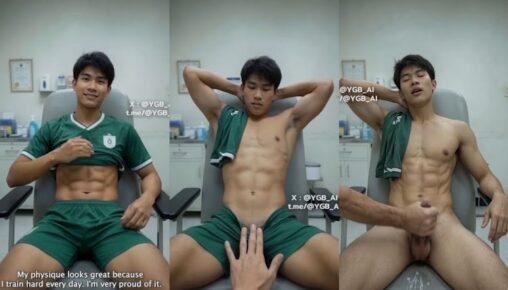 หนุ่มหล่อหุ่นนักกีฬามาตรวจร่างกาย แต่เขาว่ามีบริการตรวจสุขภาพพิเศษเลยสนใจ ภูมิใจในรูปร่างตัวเองให้ชักว่าวน้ำแตกกี่รอบดีครับ หนังโป๊เกย์AI สนุกมาก