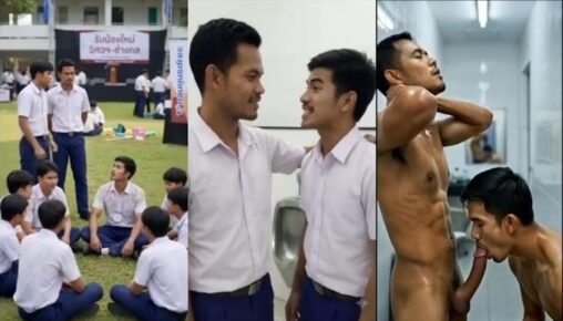 แอบเย็ดกันในห้องน้ำ วันนี้มีกิจกรรมรับน้องใหม่ แต่รุ่นน้องตัวแสบอยากเย็ดรุ่นพี่ หนังเกย์AI 18+ ติดตามเกย์จัง-หนังโป๊เกย์เสียวทุกวัน