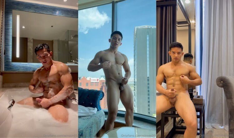 วินสัน จำปา เทรนเนอร์ไทยเล่นเสียวกับตัวเองในห้องพักสุดหรู วิวบนตึกสูง แช่น้ำผ่อนคลายก่อนน้ำแตกบนเตียง
